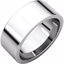 FIR14:224038:P 14kt White 8mm Flat Comfort Fit Band