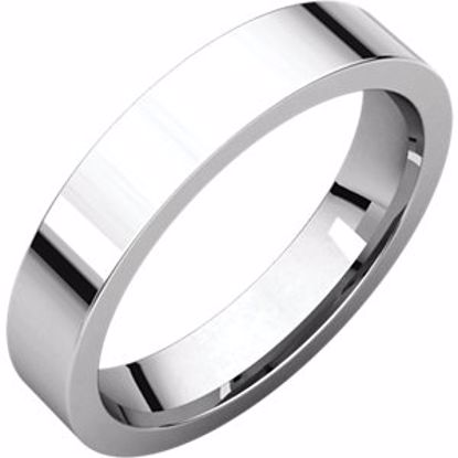 FIR5:224199:P Platinum 4mm Flat Comfort Fit Band