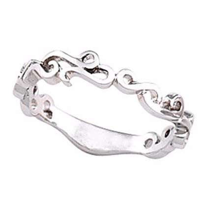 10663:223868:P Platinum 4mm Scroll Design Band