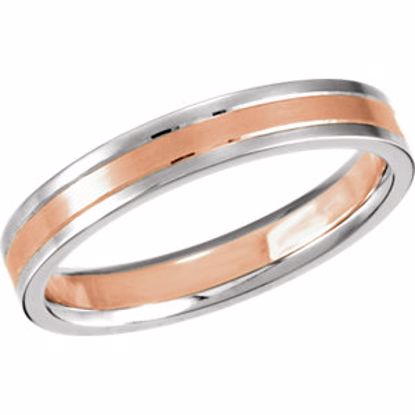 50247:254625:P 14kt White & Rose 4mm Band Size 12.5