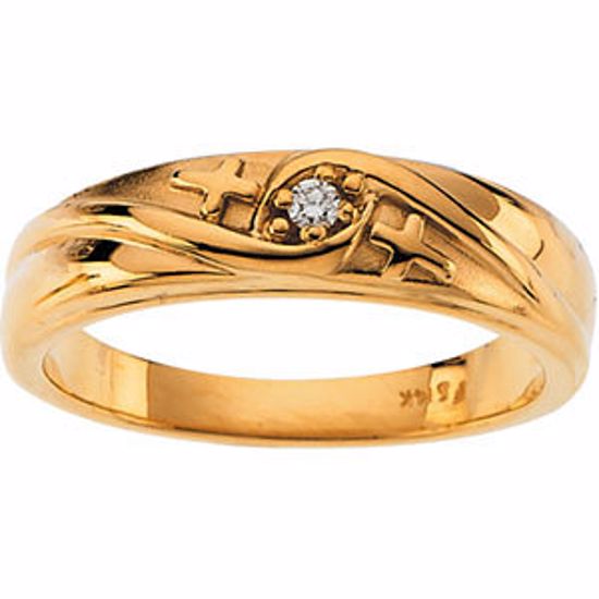 R16651D:254475:P 14kt Yellow Gents Diamond Band
