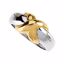 50235:255603:P 10kt White & Yellow "X" Ring