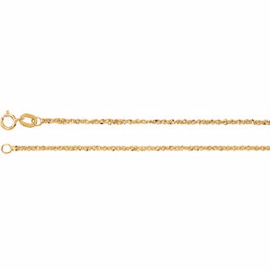 CH617:287922:P 14kt Yellow 1.25mm Sparkle Singapore 7" Chain
