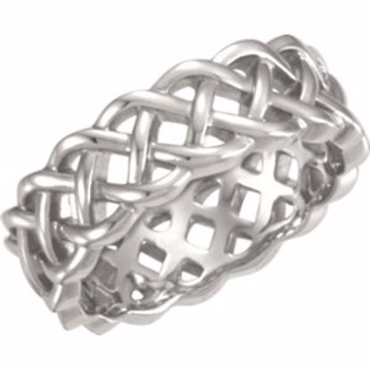 50372:292236:P 10kt Yellow 8mm Celtic Inspired Band Size 5