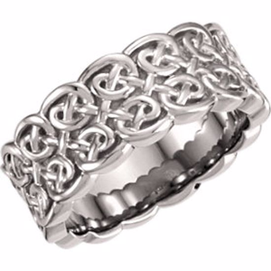50370:285674:P 10kt Yellow 8mm Celtic-Inspired Band