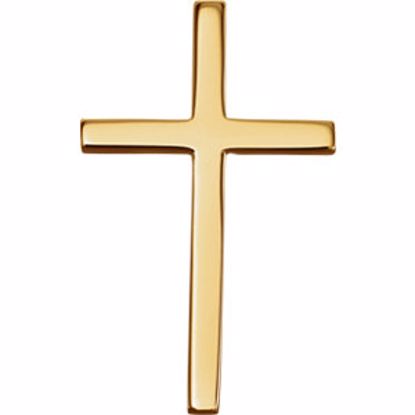 R41188:296947:P 14kt Yellow 21.75x13.5mmmm Cross Pendant