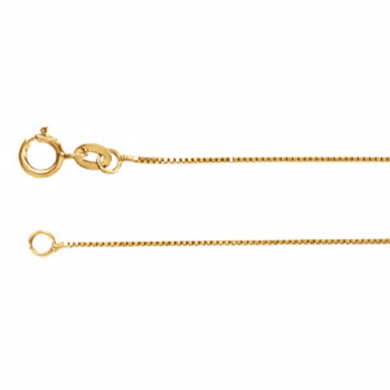 CH21:31988:P 14kt Yellow .55mm Solid Box 7" Chain
