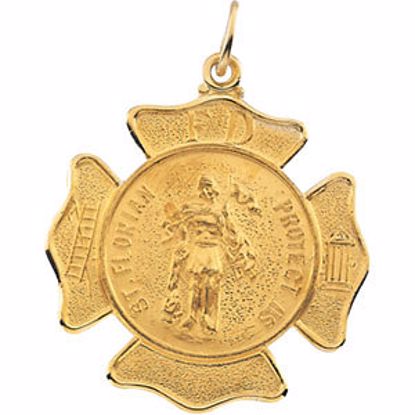 R16390:68172:P 14kt Yellow 22.25mm St. Florian Pendant