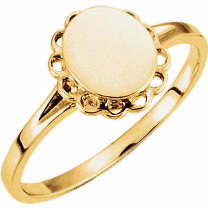 5192:84173:P 18kt Yellow Oval Signet Ring
