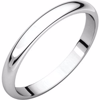 HR9:111223:P Platinum 2.5mm Half Round Band