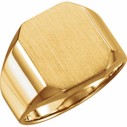 9599:113026:P 10kt Yellow 16x14mm Octagon Men's Signet Ring