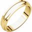 HRE11.5:138403:P 10kt Yellow 4mm Half Round Edge Band