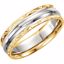 5965:142311:P 14kt White & Yellow 6mm Band Size 5.5
