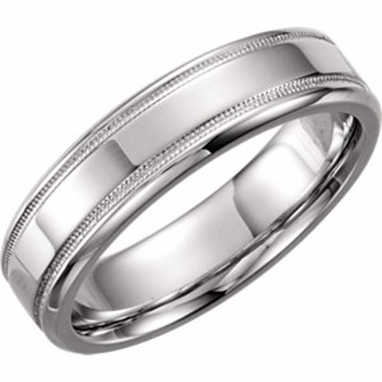 50098:193532:P Platinum 6mm Design Band Size 12