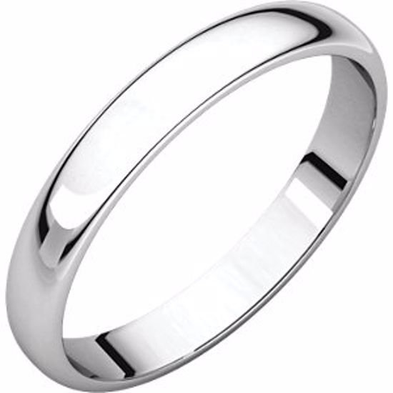 HRL12:218742:P Platinum 3mm Half Round Light Band
