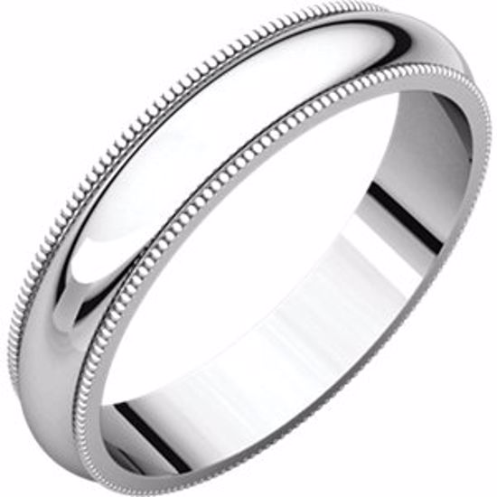 MG14.5:218944:P Platinum 4mm Milgrain Band