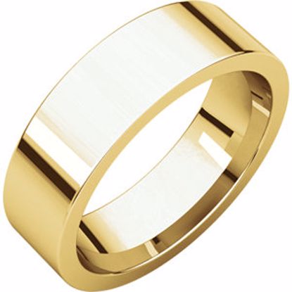 FIR6.5:224519:P 10kt Yellow 6mm Flat Comfort Fit Band
