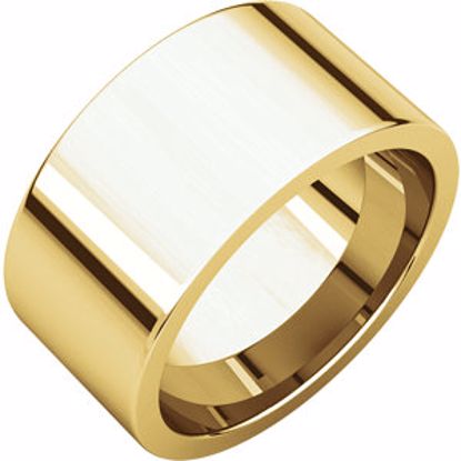 FIR6:224513:P 10kt Yellow 10mm Flat Comfort Fit Band