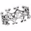 5132:244621:P 14kt White 7.5mm Fashion Design Band Size 5