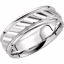 50181:234634:P 14kt White 6.75mm Grooved Design Band Size 11