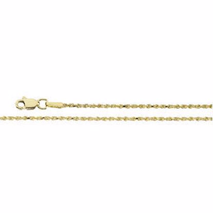 CH511:242138:P 14kt Yellow 1.5mm Diamond Cut Rope 7" Chain