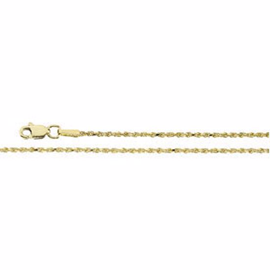 CH511:242138:P 14kt Yellow 1.5mm Diamond Cut Rope 7" Chain