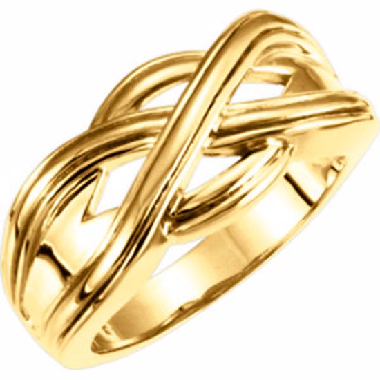 50211:259522:P 14kt Yellow Woven Design Band