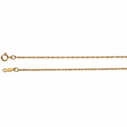 CH469:244026:P 14kt Yellow 1mm Rope 7" Chain