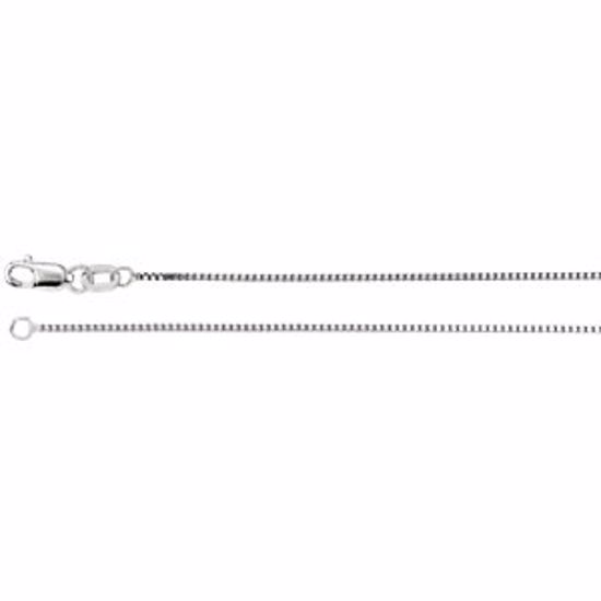 CH619:288078:P 14kt White .75mm Box 7" Chain