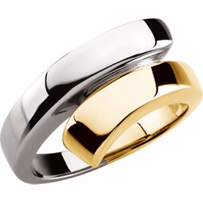 50273:267324:P 10kt Yellow & White Bypass Ring 