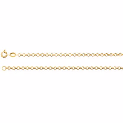 CH639:287926:P 14kt Yellow 2mm Rolo 7" Chain
