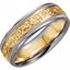 5947:277873:P 18kt Yellow & Platinum 6.25mm Comfort-Fit Design Band Size 9