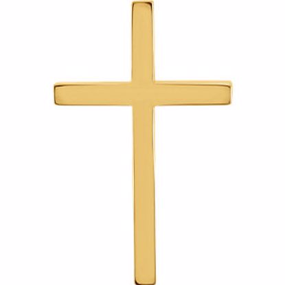 R41188:297845:P 10kt Yellow 21.75x13.5mm Cross Pendant