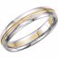 50483:288594:P 14kt Yellow & White 4.5mm Design Band Size 5.5