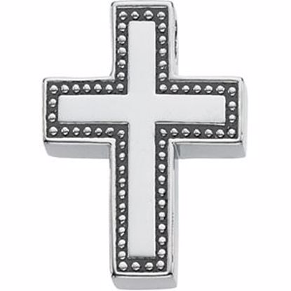 R41197:296517:P 14kt White Cross Pendant