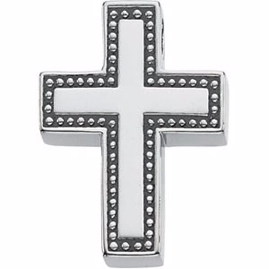 R41197:296517:P 14kt White Cross Pendant