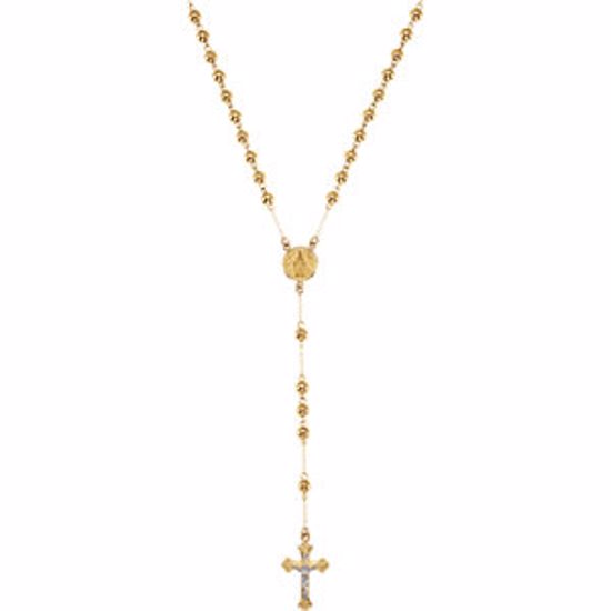 R41893:296688:P 14kt Yellow Bead Rosary