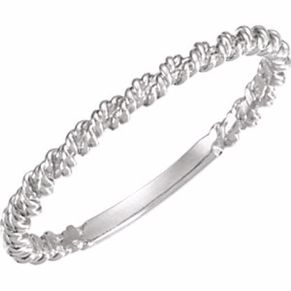 255:1886:P 14kt White 2mm Twisted Rope Band