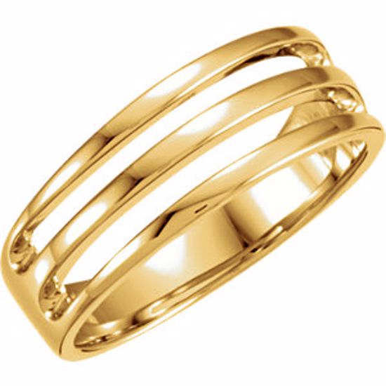 4508:5608:P 14kt Yellow Men's 7mm Bar Style Band