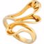 5185:6350:P 14kt Yellow Freeform Ring 