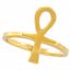 6069:6623:P 14kt Yellow Ankh Ring