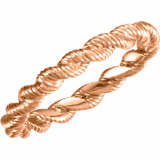 254:21798:P 10kt Yellow 3mm Twisted Rope Band Size 5