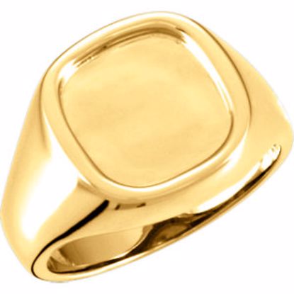 9312:21499:P 10kt Yellow 12mm Men's Signet Ring
