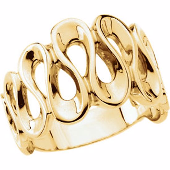 5414:22396:P 14kt Yellow 13mm Design Band