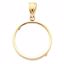 CF28L:10707:P 14kt Yellow 30x2.7mm Tab Back Coin Frame Pendant for Canadian 1 Ounce Maple Leaf