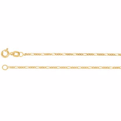 CH8:31868:P 14kt Yellow 1.5mm Solid Figaro 7" Chain
