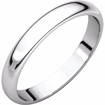 HR6:58263:P Platinum 3mm Half Round Band