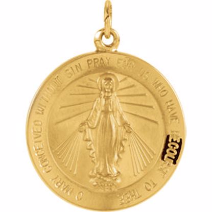 R5019:63189:P 14kt Yellow 21.75mm Miraculous Medal