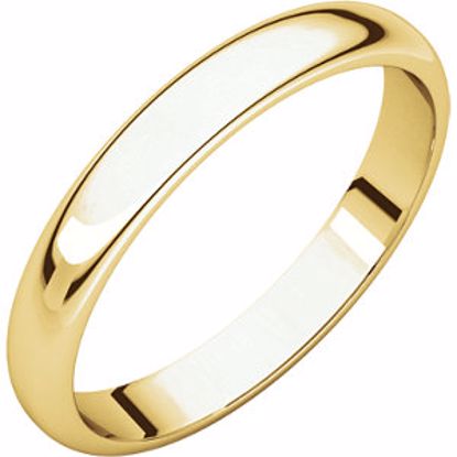 HR9:50880:P 10kt Yellow 3mm Half Round Band