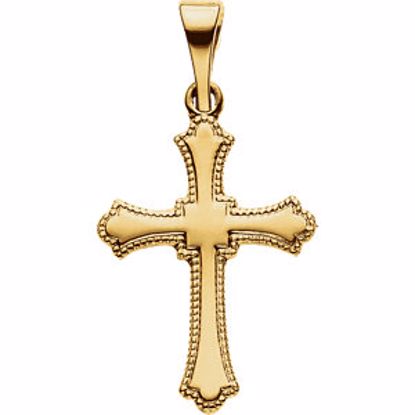R16197:76138:P 14kt Yellow 21x15mm Cross Pendant